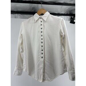 Pulp Women’s Ivory Cordoroy Button Up Shirt Small